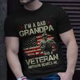 Mens Im A Dad Grandpa And A Veteran Flag Usa Fathers Day 213 Unisex T-Shirt Gifts for Him