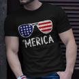 Merica American Flag Sunglasses Patriotic 4Th Of July Unisex T-Shirt Gifts for Him