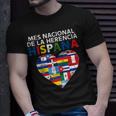 Mes Nacional De La Herencia Hispania Flags Hispanic Heritage T-Shirt Gifts for Him