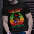 Messy Bun Junenth Breaking Chains Bandana Afro Sunglasses Unisex T-Shirt Gifts for Him