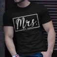 Mrs Est 2023 Married Wife Husband Mr Matching Wedding Unisex T-Shirt Gifts for Him