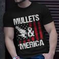 Mullets & Merica - Patriotic Us Flag Redneck Mullet Pride Unisex T-Shirt Gifts for Him