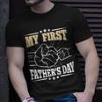 My First Fathers Day Daddy Dad Papa Funny First Fathers Day Unisex T-Shirt Gifts for Him