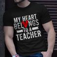 My Heart Teacher Husband Of A Teacher Teachers Husband Gift For Mens Gift For Women Unisex T-Shirt Gifts for Him
