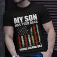 My Son Has Your Backmarinedad Camouflage Unisex T-Shirt Gifts for Him