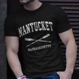 Nantucket Massachusetts Vintage Nautical Crossed Oars T-Shirt Gifts for Him