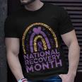 National Recovery Month Warrior Addiction Recovery Awareness T-Shirt Gifts for Him