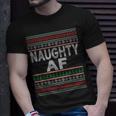 Naughty Af Ugly Christmas Sweater For Couples T-Shirt Gifts for Him