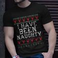Naughty Holiday Ugly Christmas Sweater T-Shirt Gifts for Him