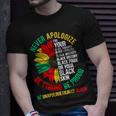 Never Apologize For Your Blackness Black History Junenth Unisex T-Shirt Gifts for Him