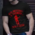 Never Underestimate A Grandpa With A Guitar Funny Gift Gift For Mens Unisex T-Shirt Gifts for Him