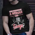 Never Underestimate A Woman Who Sings Lead Singer Singing Singer Funny Gifts Unisex T-Shirt Gifts for Him