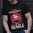 Never Underestimate A Woman With A Beagle Unisex T-Shirt Gifts for Him