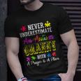 Never Underestimate An Autism GrannyAwareness Autism Funny Gifts Unisex T-Shirt Gifts for Him