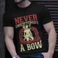Never Underestimate An Old Man With A Bow Archery Dad Unisex T-Shirt Gifts for Him