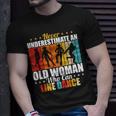 Never Underestimate An Old Woman Who Can Line Dance Unisex T-Shirt Gifts for Him