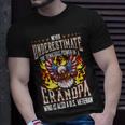 Never Underestimate The Power Of A Grandpa And Veteran Unisex T-Shirt Gifts for Him