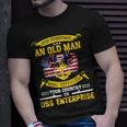 Never Underestimate Uss Enterprise Cvn65 Aircraft Carrier Unisex T-Shirt Gifts for Him
