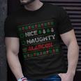 Nice Naughty Alarcon Christmas List Ugly Sweater T-Shirt Gifts for Him