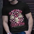 In October We Wear Pink Halloween Breast Cancer Awareness T-Shirt Gifts for Him