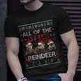 All Of Otter Reindeer Christmas Ugly Sweater Pajamas Xmas T-Shirt Gifts for Him
