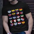 Hispanic Heritage Month Spanish-Speaking Countries Flags T-Shirt Gifts for Him