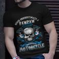 Pawpaw Biker Never Underestimate Motorcycle Skull T-Shirt Gifts for Him
