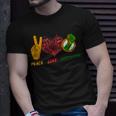 Peace Love Junenth Black History Pride African American Unisex T-Shirt Gifts for Him