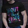 Peace Out Third Grade Graduate Tie Dye Last Day Of School Unisex T-Shirt Gifts for Him