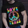 Peace Sign Love 60'S 70'S Tie Dye Hippie Costume T-Shirt Gifts for Him