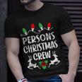 Persons Name Gift Christmas Crew Persons Unisex T-Shirt Gifts for Him