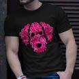 Pink Ribbon Dog Inspirational Breast Cancer Awareness T-Shirt Gifts for Him