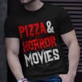Pizza And Horror Movies Pizza Horror Lover Movies T-Shirt Gifts for Him