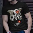 Pregnancy Skeleton Rib Firefighter Bump T-Shirt Gifts for Him