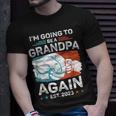 Promoted To Grandpa Again Est 2023 Pregnancy Announcement Unisex T-Shirt Gifts for Him
