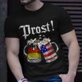 Prost German Drinking American Flag Oktoberfest T-Shirt Gifts for Him