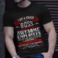 I Am A Proud Boss Of Freaking Awesome Employees Job T-Shirt Gifts for Him