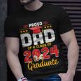 Proud Dad Of A Class Of 2024 Graduate Senior Men Family Unisex T-Shirt Gifts for Him