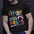 Proud Titi Of A 2023 Prek Graduate Dabbing Unicorn Unisex T-Shirt Gifts for Him