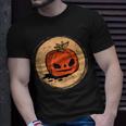 Pumpkin Face Halloween Costume Scary Jack O Lantern T-Shirt Gifts for Him