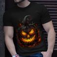 Pumpkin Scary Spooky Halloween Costume For Woman Adults T-Shirt Gifts for Him