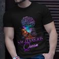 Purple Sagittarius Queen African American November December T-Shirt Gifts for Him