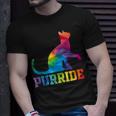 Purride Cat Gay Pride Lgbt Month 2023 Lgbt Love Cat Gift Unisex T-Shirt Gifts for Him