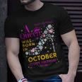 A Queen Was Born In October Happy Birthday To Me T-Shirt Gifts for Him