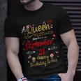 A Queen Was Born On September 21 September 21St Birthday T-Shirt Gifts for Him