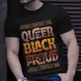 Queer Black Proud Gay Pride Blm Fist Black Lgbtq Pride Month Unisex T-Shirt Gifts for Him