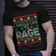 I Would Like To Rage Christmas D20 Ugly Tabletop Sweaters T-Shirt Gifts for Him