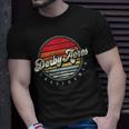 Retro Derby Acres Home State Cool 70S Style Sunset T-Shirt Gifts for Him