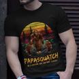 Retro Papa Squatch Like A Grandpa Funny Bigfoot Sasquatch Unisex T-Shirt Gifts for Him