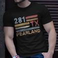 Retro Pearland Area Code 281 Residents State Texas T-Shirt Gifts for Him